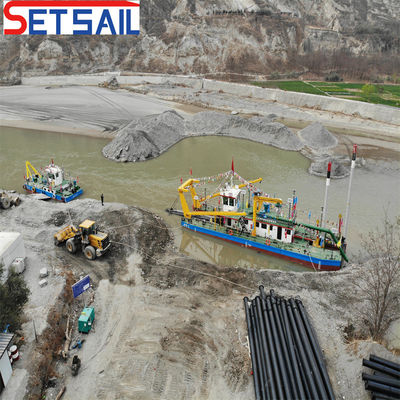 800m3 Tagliatore di flusso d'acqua, pompa di sabbia, dragaglio con vela fissa e sistema idraulico Rexroth