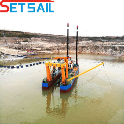 Dredger di sabbia fluviale a aspirazione da 8 pollici con carrello Altezza totale 1,48 m Peso totale 85 t