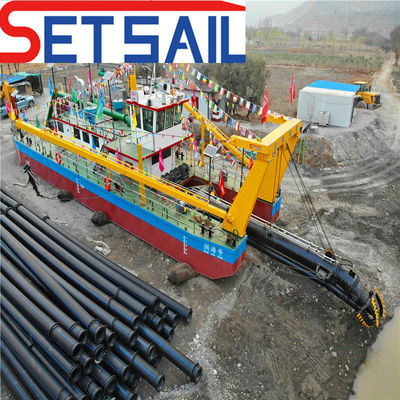 Pompa di sabbia del fiume Shijiazhuang 14 pollici Cutter Suction Sand Boat con 2,2 metri di altezza