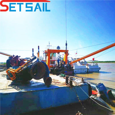 180000.000kg Peso lordo Dredger idraulico di 18 pollici a taglio di aspirazione con carrello