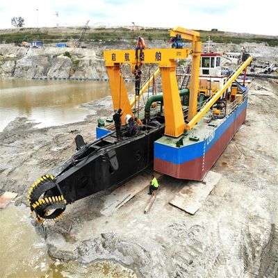 160m3-5000m3 Capacità motore diesel tagliabagno aspiratore per sabbia fluviale e fango lacustre
