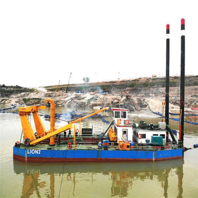160m3-5000m3 Capacità motore diesel tagliabagno aspiratore per sabbia fluviale e fango lacustre