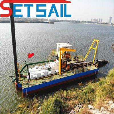2000m3 flusso d'acqua idraulico diesel 12 pollici tagliatore aspirazione dragatore di fango con testa 50m
