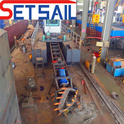 200kw Motore ausiliare Power Cutter Suction Dredger per flusso d'acqua completo 2000m3 di sabbia fluviale