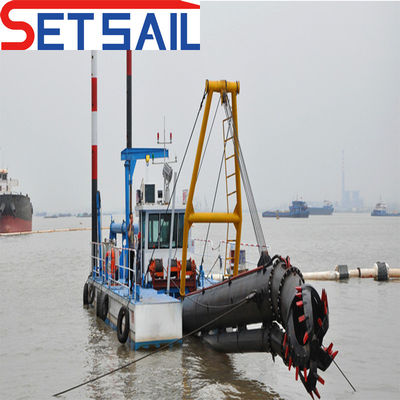 Costo di spedizione Potenza elettrica 14 pollici Cutter Suction Dredger per il fango fluviale Lunghezza totale 30m