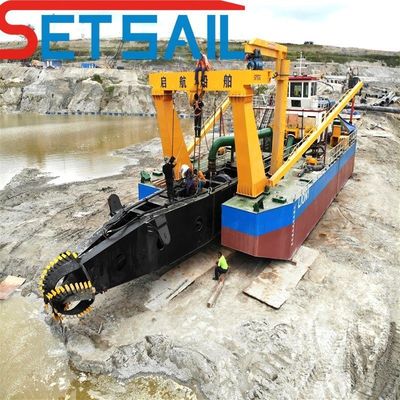 500-5000m Distanza di scarico Processo Tagliatore di fango lago Suczione Silt Dredger per sabbia fluviale