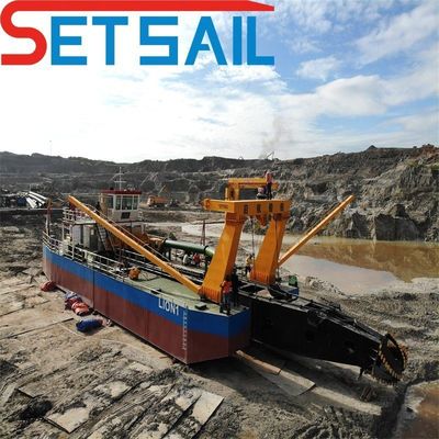 500-5000m Distanza di scarico Processo Tagliatore di fango lago Suczione Silt Dredger per sabbia fluviale