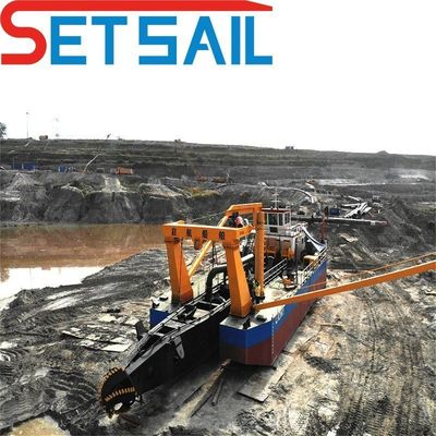 500-5000m Distanza di scarico Processo Tagliatore di fango lago Suczione Silt Dredger per sabbia fluviale