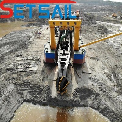 500-5000m Distanza di scarico Processo Tagliatore di fango lago Suczione Silt Dredger per sabbia fluviale