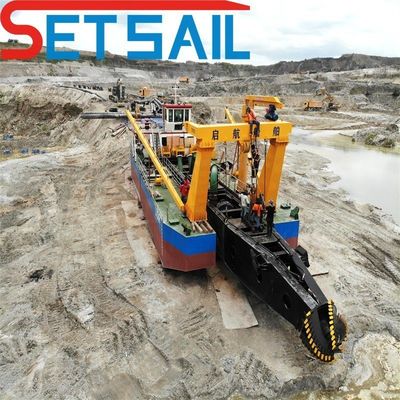 500-5000m Distanza di scarico Processo Tagliatore di fango lago Suczione Silt Dredger per sabbia fluviale