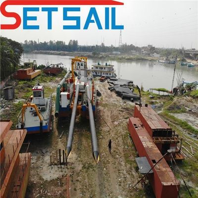 28-1000t Peso totale Macchina di dragaggio della sabbia ad aspirazione a taglio idraulico con PLC Siemens