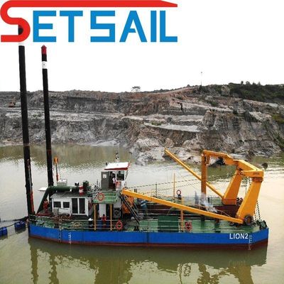 28-1000t Peso totale Macchina di dragaggio della sabbia ad aspirazione a taglio idraulico con PLC Siemens