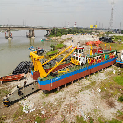 Dredger a aspirazione a taglio completo con stazione di potenziamento 250ND-800ND Dimensione della pompa e testa 39-65m