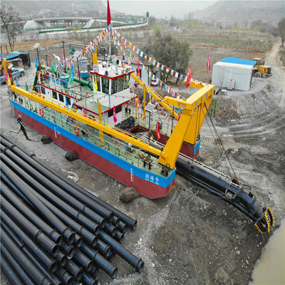 Dredger a aspirazione a taglio completo con stazione di potenziamento 250ND-800ND Dimensione della pompa e testa 39-65m