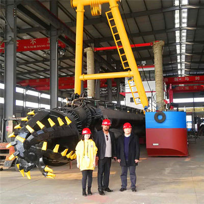 450-20000m3 Flusso d'acqua Anchor Boom Cutter Suction Mud Dredging Machine con Flow Meter