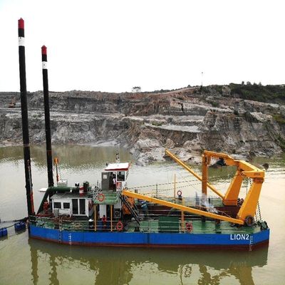 450-20000m3 Flusso d'acqua Anchor Boom Cutter Suction Mud Dredging Machine con Flow Meter