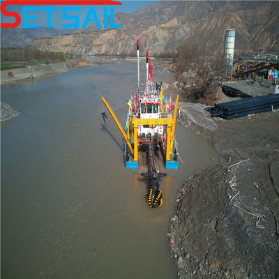 Rexroth Hydraulic Deck Crane Suction Sand Dredging Machinery with Cutter Full Payment (Macchine di dragaggio della sabbia ad aspirazione con copertura idraulica con copertura idraulica)