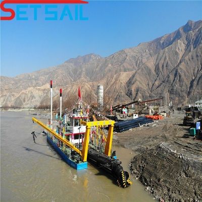 Rexroth Hydraulic Deck Crane Suction Sand Dredging Machinery with Cutter Full Payment (Macchine di dragaggio della sabbia ad aspirazione con copertura idraulica con copertura idraulica)