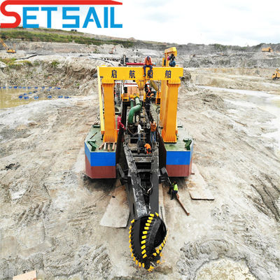 Cummins 160kw-3000kw Cutter Suction Dredger Macchine per l'estrazione di minerali con paracadute per l'agitazione dell'oro