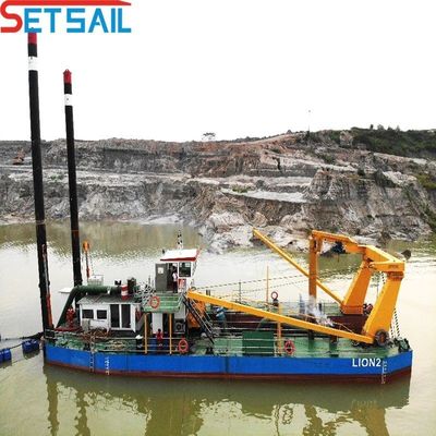 Dredger di sabbia a aspirazione da 12 pollici con sistema di mornitoring e potenza della testa da taglio da 108 kW