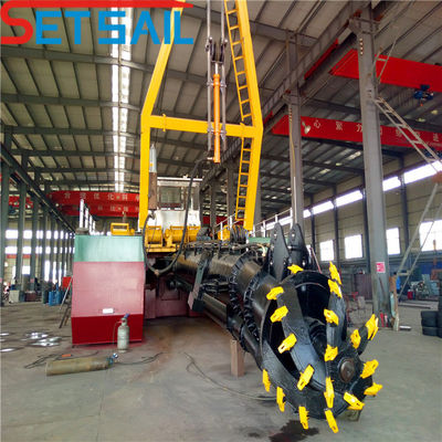 10 pollici motore diesel Cutter aspiratore dragaglio con ancoraggio Boom Altura totale 1,48 metri