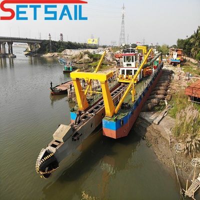 10 pollici motore diesel Cutter aspiratore dragaglio con ancoraggio Boom Altura totale 1,48 metri