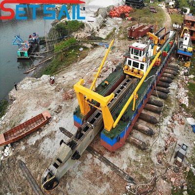 10 pollici motore diesel Cutter aspiratore dragaglio con ancoraggio Boom Altura totale 1,48 metri
