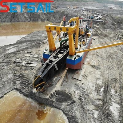 Dredger a pompa di aspirazione da 10 pollici per sabbia fluviale entro 8 metri profondità di dragaggio