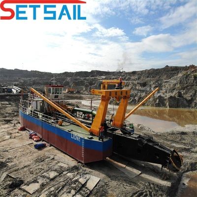 Dredger a pompa di aspirazione da 10 pollici per sabbia fluviale entro 8 metri profondità di dragaggio
