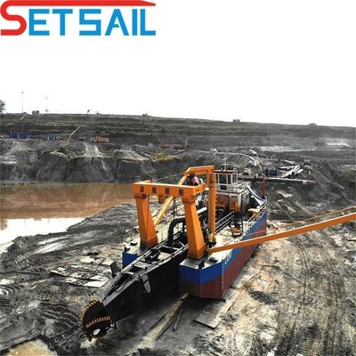 Dredger a pompa di aspirazione da 10 pollici per sabbia fluviale entro 8 metri profondità di dragaggio