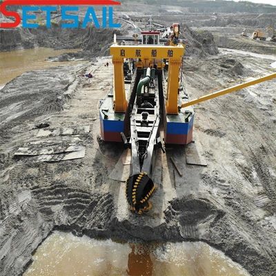 Dredger a pompa di aspirazione da 10 pollici per sabbia fluviale entro 8 metri profondità di dragaggio