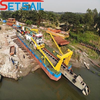 Dredger per fanghi a aspirazione da 10 pollici con profondità di dragaggio di 8 metri e Rexroth Hydraulic