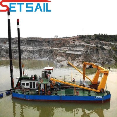 160m3-4000m3 Capacità Tagliatore a controllo idraulico Scavatrice ad aspirazione con pompa di sabbia sottomarina