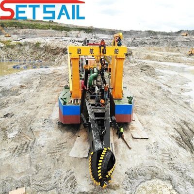 Weichai Diesel Engine 6 Inch Cutter Suction Sand Dredger per l'estrazione di sabbia pesante