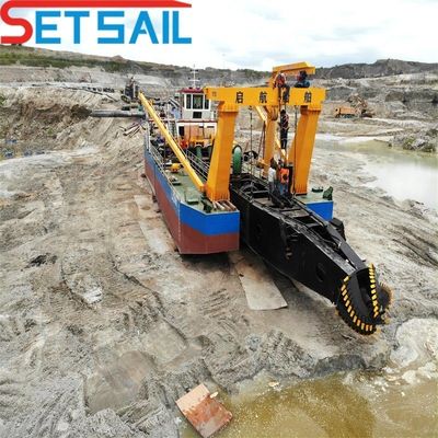 Weichai Diesel Engine 6 Inch Cutter Suction Sand Dredger per l'estrazione di sabbia pesante