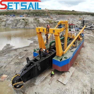 Weichai Diesel Engine 6 Inch Cutter Suction Sand Dredger per l'estrazione di sabbia pesante