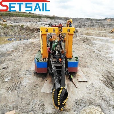 Weichai Diesel Engine 6 Inch Cutter Suction Sand Dredger per l'estrazione di sabbia pesante
