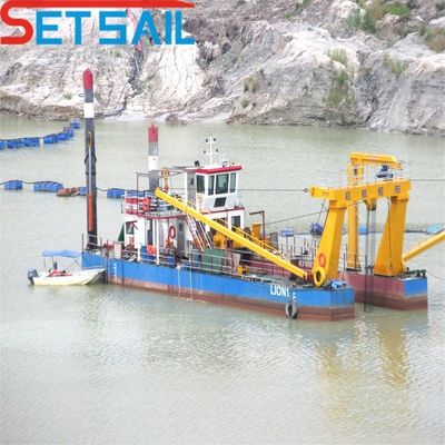 Scavatrice a pompa solida da 6 pollici con flusso d'acqua di 450 m3 e larghezza totale di 3,2 metri