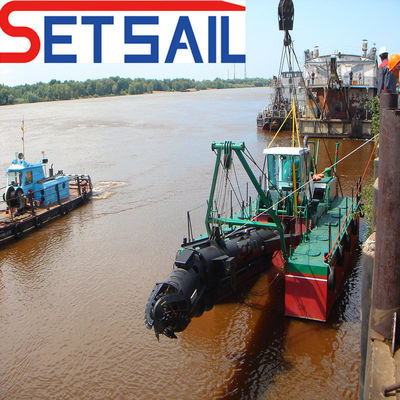 Dredger idraulico per il taglio del flusso d'acqua per aspirazione con doppia pompa di sabbia e trasportatore di sputa