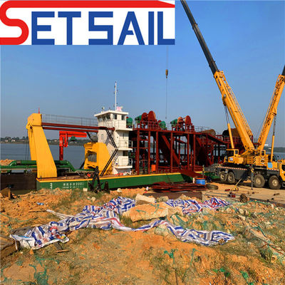 Flusso d'acqua personalizzato 5500m3 Scavatrice Scavatrice di aspirazione con 68000.000kg Peso lordo del pacchetto