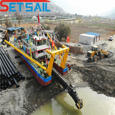 Rexroth Flusso idraulico di acqua 7000m3 Tagliatore aspiratore di sabbia per tipo di energia diesel