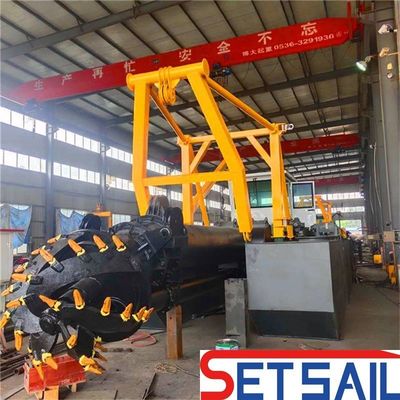 Tipo ciclone idrociclone QHCSD-185 Ancoraggio idraulico Boom 32inch Cutter Suction Dredger