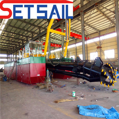 38m Lunghezza totale QH-D24 Pompa di sabbia fluviale Tagliatore di sabbia di aspirazione Scavatrice di sabbia con stazione di potenziamento