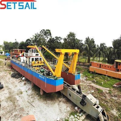 Potente segnatore diesel Scavatrice di aspirazione con 3500 m3 di flusso d'acqua e sonometro di profondità più sonoro