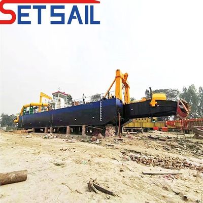 500 mm Discharge Pipe Cutter Suction Dredger per le risorse di sabbia di fiume 24 pollici