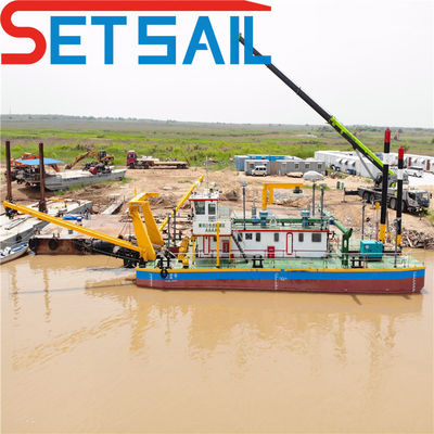 QHCST-30 River Mud Cutter Suction Dredge Dredger con motore diesel Total Lenth 17m-60m