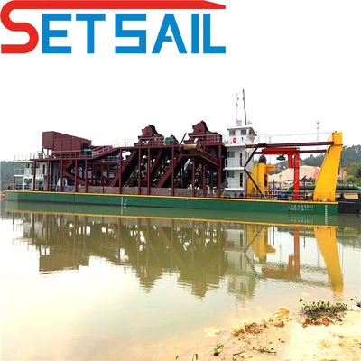 QHCST-30 River Mud Cutter Suction Dredge Dredger con motore diesel Total Lenth 17m-60m