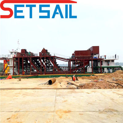 QHCST-30 River Mud Cutter Suction Dredge Dredger con motore diesel Total Lenth 17m-60m
