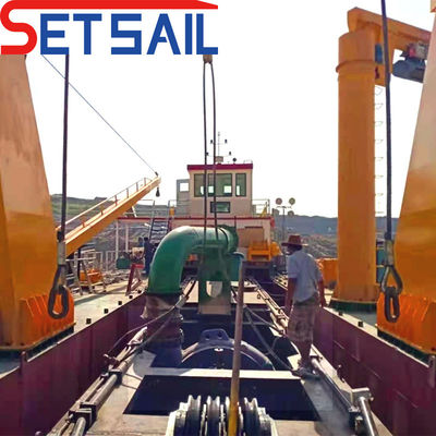 700m3 di capacità pompa doppia di sabbia 18 pollici di taglio di aspirazione dragaglio per l'escavatura del lago