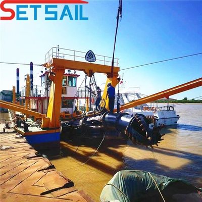 180000.000kg Peso lordo Dredger idraulico di 18 pollici a taglio di aspirazione con carrello